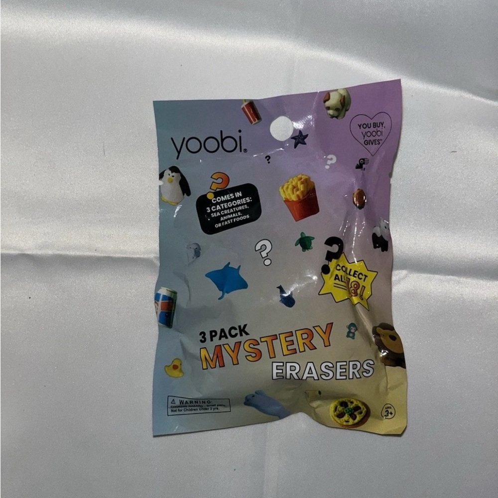 Yoobi 3 Pack Mystery Erasers